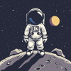Astronaut on lunar surface