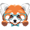 Peeking smart red panda