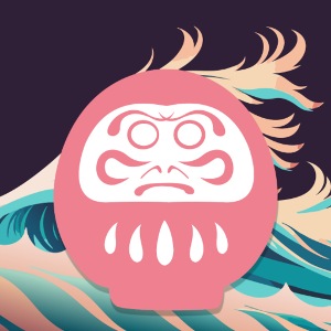 Daruma pink with background