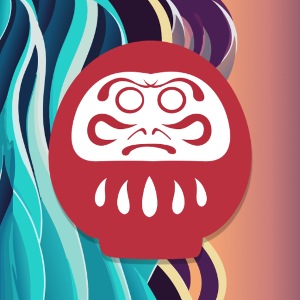 Daruma red with background