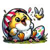 Easter chick cheerful