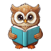 Eule lesen Bücher