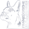 French Bulldog Drawing Head Silver