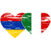 Armenia Italy Flag Heart Used
