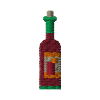 Bouteille de vin brodée