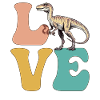 LOVE Velociraptor Dinosaur