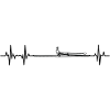 Rowing Boat ECG Heart Line