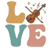 LOVE Geigenspieler Instrument Violoniste