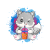 Cute arctic fox gift