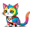Superhelden LGBT Regenbogen Katze