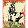 SCHWEIN MÄDCHEN SCHULE BEGINNT