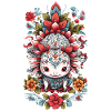 Mexican Floral Axolotl Aesthetics