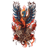 Kultowe mityczne stworzenie Phoenix Bird Streetwear