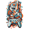 Abstract Art Aesthetic Gamer Design