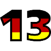 13 Numéro Allemagne Jersey