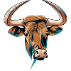 Sketch of a bull's head