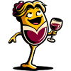 Cheerful goblet of wine