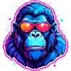 Ein cooler Gorilla mit Sonnenbrille