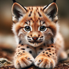Iberian lynx cub
