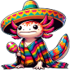 Cinco de Mayo Axolotl: Celebratory Design