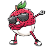 Dancing lychee with sunglasses lychees