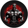 Bodybuilding extrem Motivation Skull Sixpack