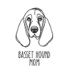 Line Art Mom - Basset Hound