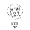 Line Art Mom - Beagle