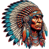 Amérindien Peau rouge d’Amérique