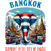 Bangkok Thaïlande Drapeaux d'éléphants Ville