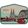 Panoramablick Köln Illustration