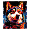 Husky Dog Portrait
