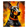 Doberman Dog Portrait