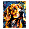 Beagle Dog Portrait
