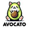 Fröhliche Avocato – Katze im Avocado-Kostüm