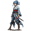 Fille d’anime Kunoichi Ninja japonais
