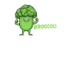 Vegan Athlete Broccoli Biceps Flexing