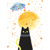 Alien Cat moonlight dreams