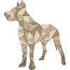 DOGUE ALLEMAND GÉOMÉTRIQUE marron