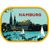 River Hamburg: Sailboat Illustration