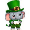 St. Patrick's Day Elephant Green