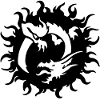 dragon32 black white background