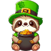 Goldenes Faultier St. Patricks Day