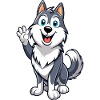 Friendly Malamute Wagging Tail