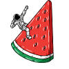 Watermelon Space Astronaut - Humorous