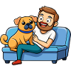 Affectionate Puggle Snuggle Digital Art