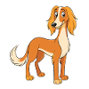 Graceful Saluki: Digital Art