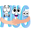 Blue Cartoon Cuddle - Humorous