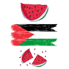 Palestine flag with watermelon