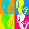 Popart Sportliche Damen